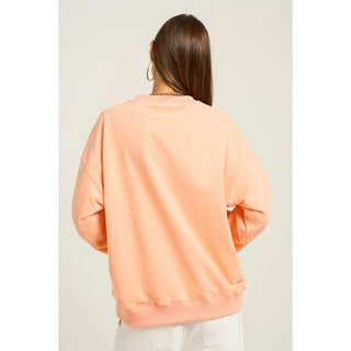 The Greii Peach Oversized Crewneck Sweatshirt – Soft Relaxed Fit