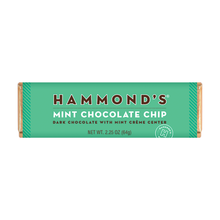 Load image into Gallery viewer, Hammond&#39;s Candies - Candy Bar - Dark Chocolate - Mint Chocolate Chip - 2.25 oz

