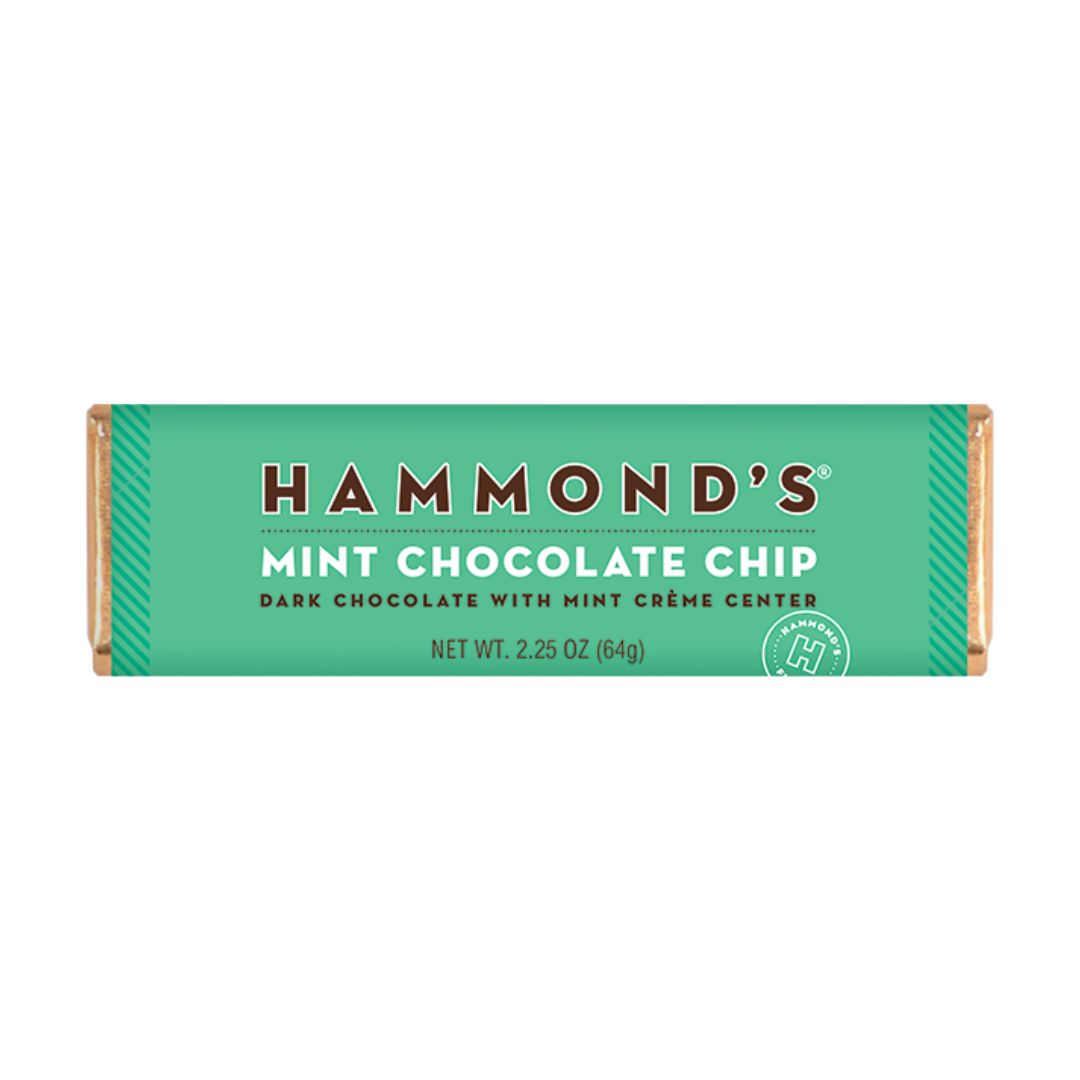 Hammond's Candies - Candy Bar - Dark Chocolate - Mint Chocolate Chip - 2.25 oz