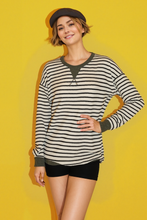 Load image into Gallery viewer, HEIMISH - LONG PUFF SLEEVE STRIPE PRINT TOP
