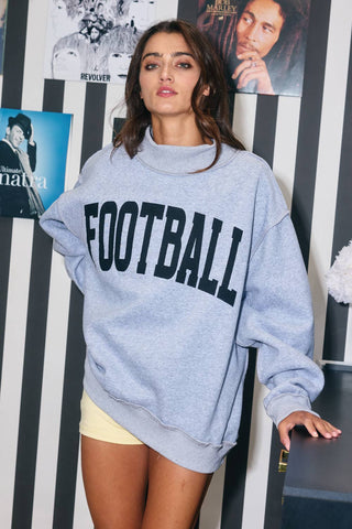BUCKETLIST INC - IT2594-FOOTBALL | 'FOOTBALL & GAMEDAY' Reversible Sweatshirt