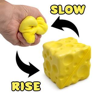 Novelty Brands - Fun Doh Slow Rise Cheese Squishies | Viral Sensory Display