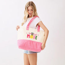 Load image into Gallery viewer, "Vacay Mode" Print Terry Cloth Tote Bag
