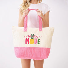 Load image into Gallery viewer, "Vacay Mode" Print Terry Cloth Tote Bag
