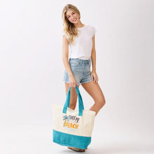 Load image into Gallery viewer, "Take Me To The Beach" Terry Cloth Tote Bag
