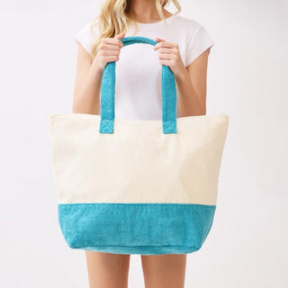 "Take Me To The Beach" Terry Cloth Tote Bag