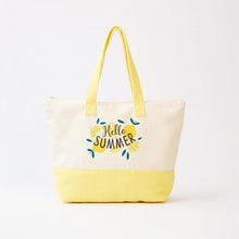 Load image into Gallery viewer, "Hello Summer" Terry Cloth Tote Bag
