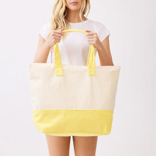 "Hello Summer" Terry Cloth Tote Bag
