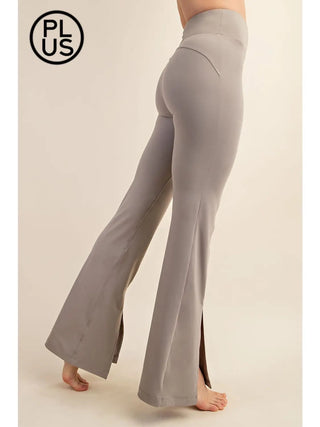 Rae Mode Recycled Butter Front Slit Legging- Stone Taupe