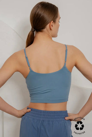 Rae Mode Butter Basic Cropped Camisole (Brami) | Recycled Performance Fabric - Dusty Blue