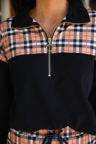 PREORDER- Mia Printed Pullover- Nora Plaid