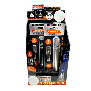Roughneck LED Screwdriver with Bits Assortment