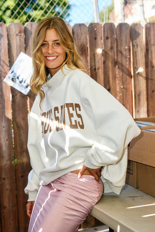 BUCKETLIST - CROSS & JESUS SAVES Reversible Mock Neck Sweatshirt