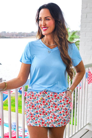 Jess Lea - Patriotic Blooms Skort