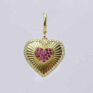 Treasure Jewels Ruby Love Charm Silver & Gold