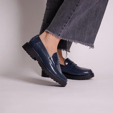 Load image into Gallery viewer, MIA Shoes Hali Loafer – Slip-On Moc Toe with Block Heel
