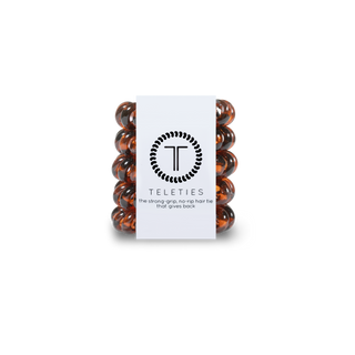 TELETIES - Spiral Hair Coils | Tiny | Tortoise Hair Ties