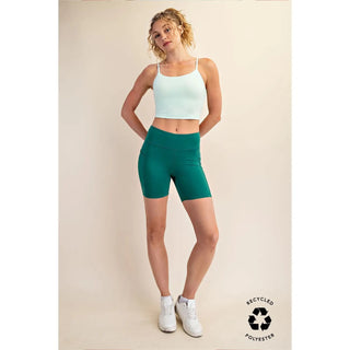 Rae Mode 6” Biker Shorts with Side Pockets | Boutique Activewear Essential - Kelly Green