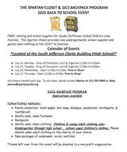 Load image into Gallery viewer, The Spartan Closet &amp; Backpack Program Fundraiser
