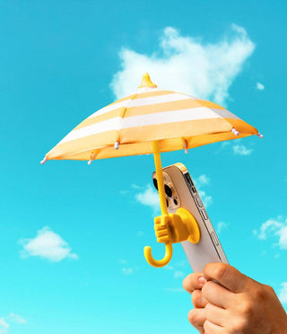 Mini Phone Umbrella Stand – Suction Cup Shade for Sun Protection