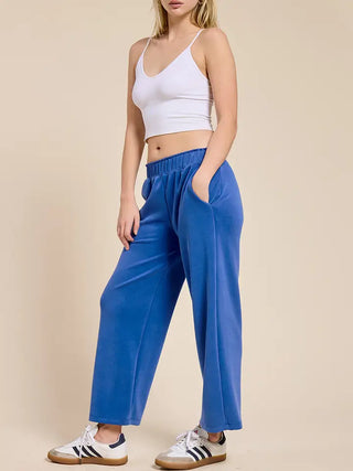 Charlotte Avery - Scuba Cropped Pants - Royal Blue