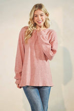 Load image into Gallery viewer, HEIMISH - PUFF SLEEVE SOLID SWEATER TOP

