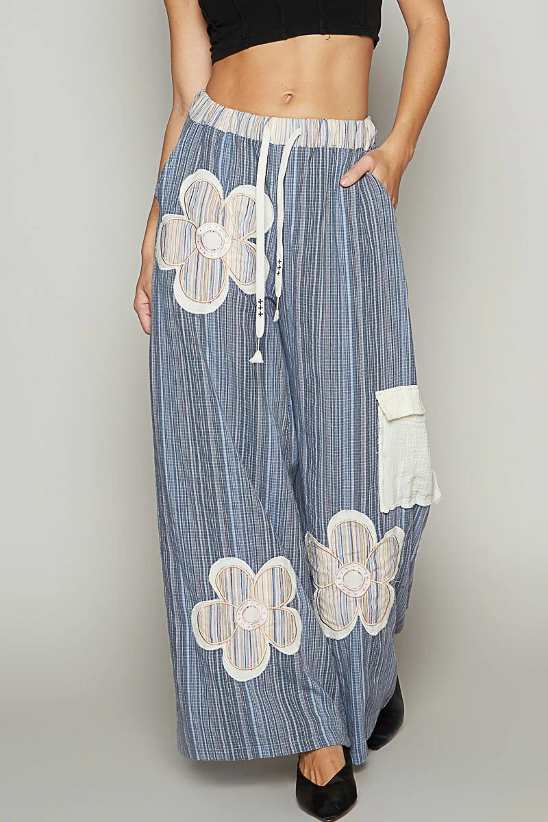 Pol Vintage Washing Outseam Woven Wide Pants
