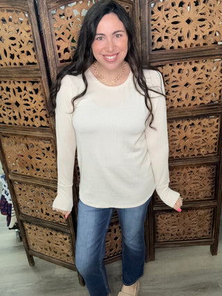 Heimish Corded Long Sleeve Top