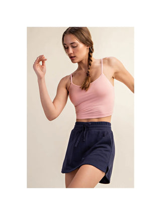 Rae Mode Butter Basic Cropped Camisole (Brami) | Recycled Performance Fabric - Flash Pink