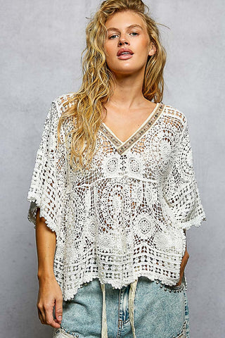 POL Crochet Lace Boho Top – Effortless, Airy & Eye-Catching