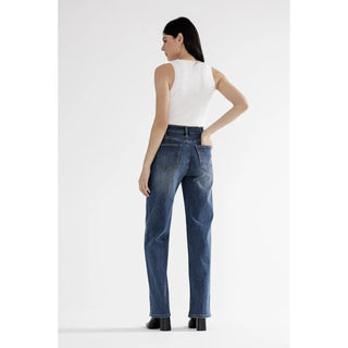 Mica Super High Rise Loose Fit Straight Leg Jeans – Medium Wash | Boutique Denim