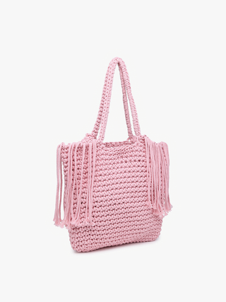 Jen & Co. - Gracie Macrame Satchel w/ Fringe