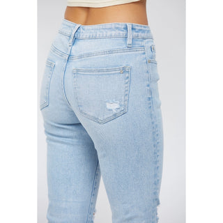 MICA DENIM MID RISE CIGARETTE CROP FRENCH BLUE