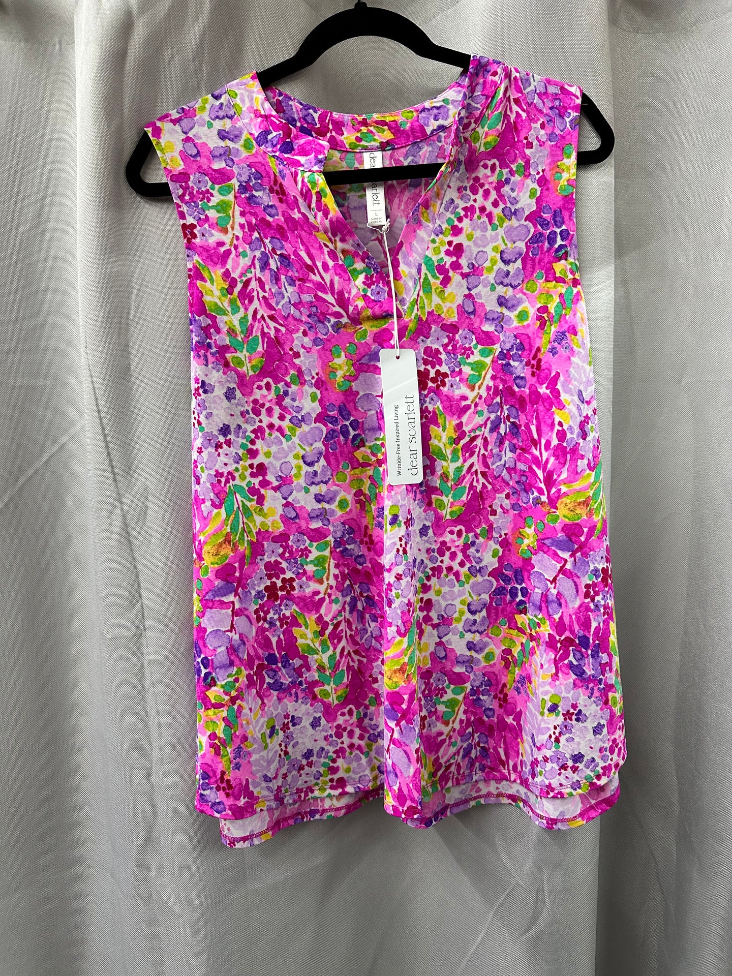 Dear Scarlett Lizzy Tank Pink Floral LIZT-C0061
