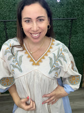 Load image into Gallery viewer, Easel Cream Embroidered Detailed Dress
