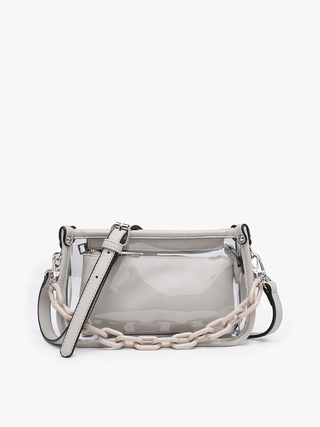 Jen & Co. - Jessica Clear Crossbody Bag – Chain Strap