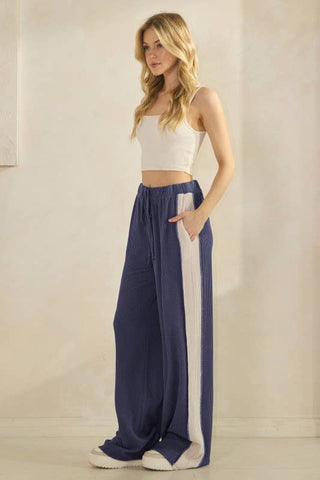 HEIMISH - URBAN RIB CASUAL PANTS WITH ELASTIC BAND