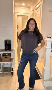 Charlotte Avery Short Sleeve Scuba Oversized Top