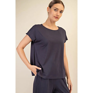 Rae Mode Modal Basic Boat Neck Top