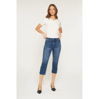 Mica High Rise Skinny Capri – Dark Wash | Tummy Tuck Boutique Denim