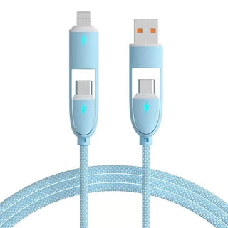 Tech Trendz - 3FT 4in1 Cable - Light Blue