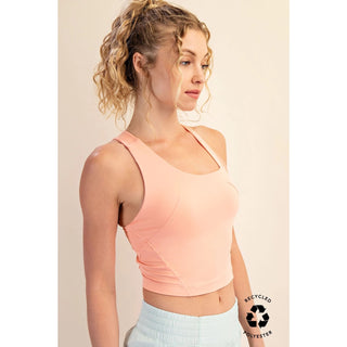 Rae Mode Butter Asymmetrical Tank | Boutique Athleisure Essential - Melon Dream