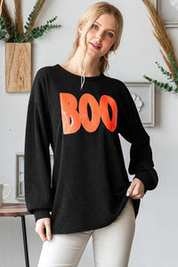 HEIMISH - SOLID URBAN RIBBED SEQUINS HALLOWEEN TOP