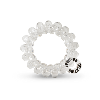 TELETIES - Spiral Hair Coils | Tiny | Crystal Clear Hair Ties