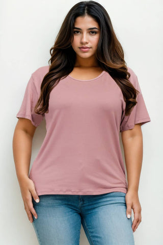 CAPELLA APPAREL - Plus Size Basic Short Sleeve T-shirt