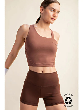 Rae Mode Butter Asymmetrical Tank | Boutique Athleisure Essential - Smokey Topaz