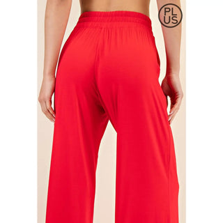 Rae Mode Modal Wide Leg Pants Red