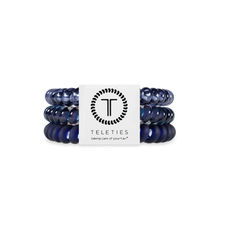 TELETIES - Spiral Hair Coils | Small | Nightfall Navy Hair Ties