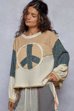 Load image into Gallery viewer, POL Clothing - Peace Patch French Terry Pullover
