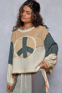 POL Clothing - Peace Patch French Terry Pullover